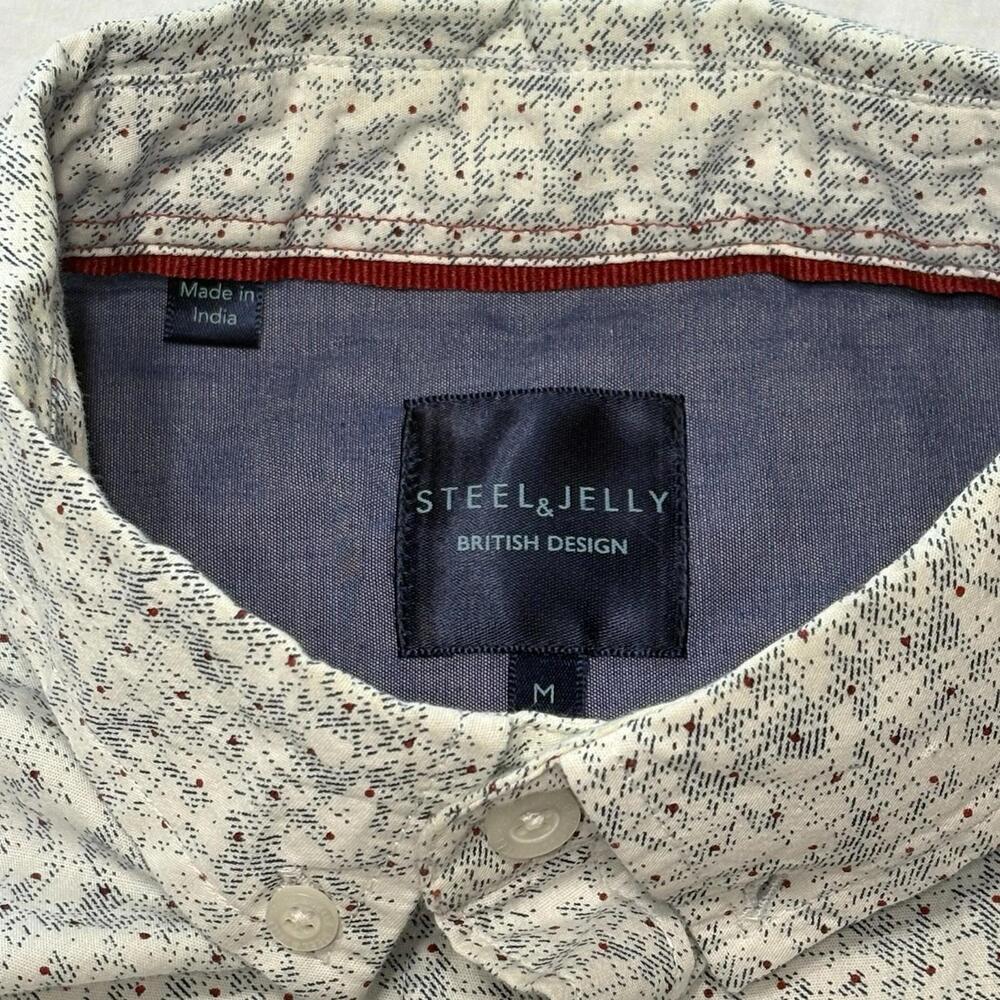 Steel & Jelly Slim Fit Button Down Shirt Used MED - Picture 3 of 7